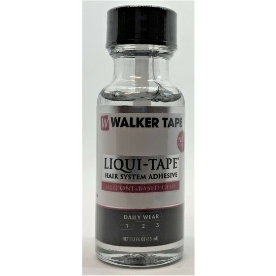 Walker Tape Brush on Liqui-tape 0.5 fl oz for Hair systems, wigs, Toupee